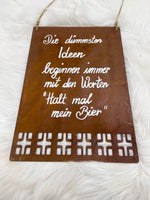 Deko, Schild, Bier, Rost, Geschenk, Holzschild