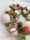 Osterkranz, Hänger, rosa, hellgrün, künstlich, Osterdekoration, ca 30cm, Ostern