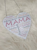 Deko, Schild, Mama, Herz, Geschenk, Muttertag, Blechschild